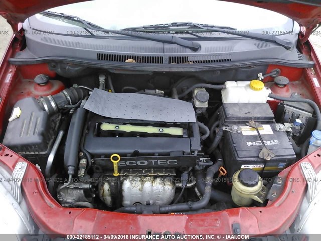 KL1TD6DE5AB117905 - 2010 CHEVROLET AVEO LS/LT 红色 照片 10