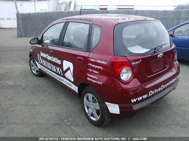 KL1TD6DE5AB117905 - 2010 CHEVROLET AVEO LS/LT RED photo 3