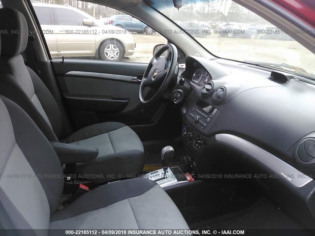 KL1TD6DE5AB117905 - 2010 CHEVROLET AVEO LS/LT 红色 照片 5