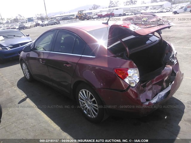 1G1PH5SB9D7114281 - 2013 CHEVROLET CRUZE ECO BROWN photo 3