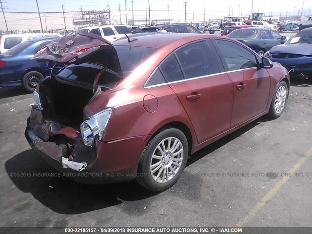 1G1PH5SB9D7114281 - 2013 CHEVROLET CRUZE ECO BROWN photo 4