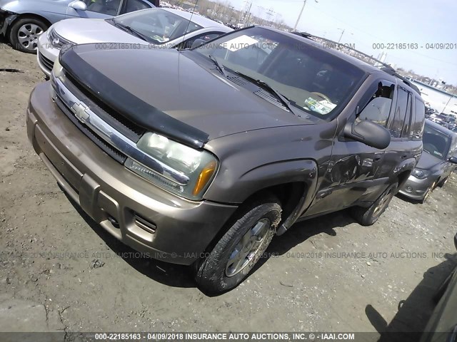 1GNDT13SX32347279 - 2003 CHEVROLET TRAILBLAZER  BROWN photo 2