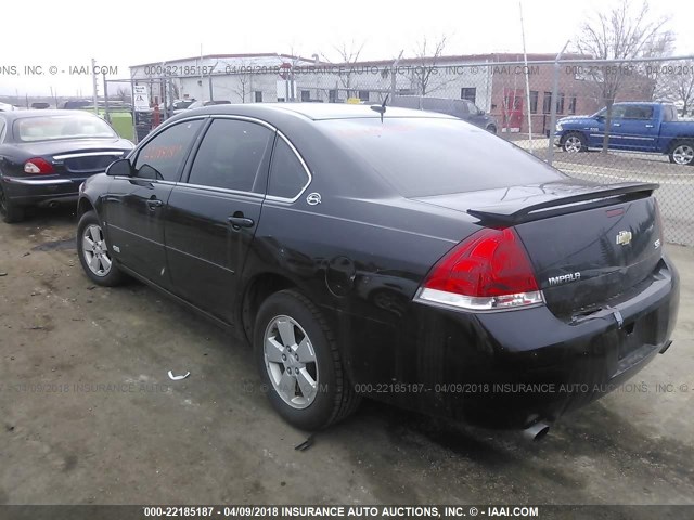 2G1WD58CX79129818 - 2007 CHEVROLET IMPALA SUPER SPORT BLACK photo 3