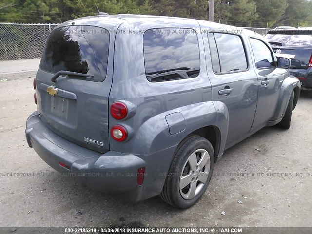 3GNCA13B49S563580 - 2009 CHEVROLET HHR LS GRAY photo 4