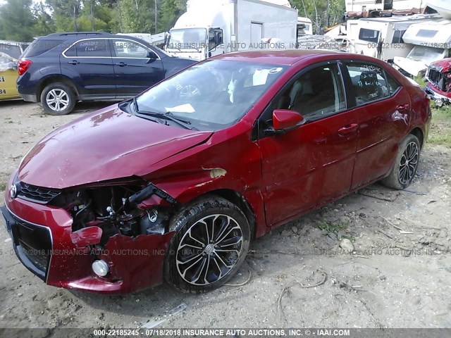 2T1BURHEXGC626348 - 2016 TOYOTA COROLLA L/LE/LE PLS/PRM/S/S PLS RED photo 2