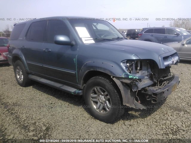 5TDBT48A15S234365 - 2005 TOYOTA SEQUOIA LIMITED BLUE photo 1