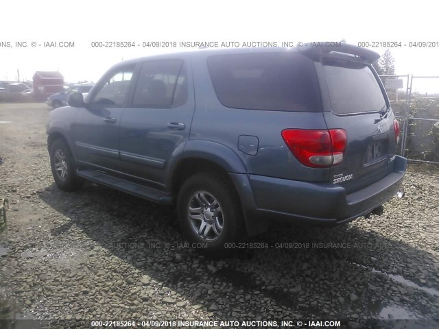 5TDBT48A15S234365 - 2005 TOYOTA SEQUOIA LIMITED BLUE photo 3