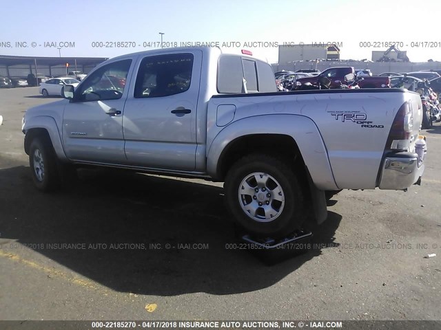 3TMJU4GN9AM099434 - 2010 TOYOTA TACOMA DOUBLE CAB PRERUNNER SILVER photo 3