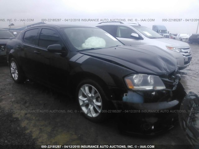 1C3CDZBGXCN142528 - 2012 DODGE AVENGER R/T BLACK photo 1