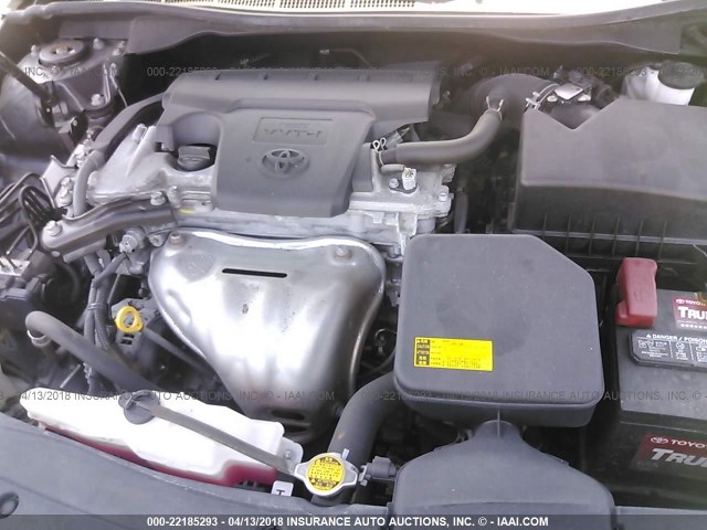 4T4BF1FK9CR204574 - 2012 TOYOTA CAMRY SE/LE/XLE BLACK photo 10