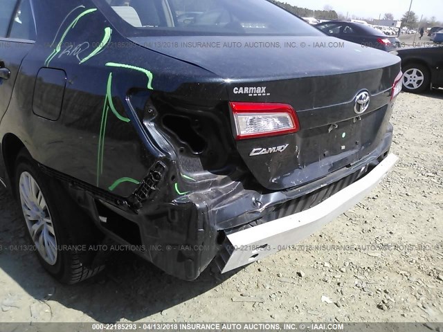 4T4BF1FK9CR204574 - 2012 TOYOTA CAMRY SE/LE/XLE BLACK photo 6