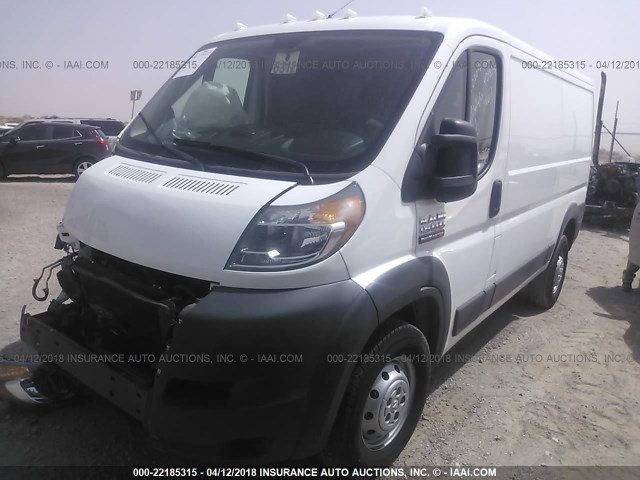 3C6TRVAG7HE526681 - 2017 RAM PROMASTER 1500 1500 STANDARD WHITE photo 2