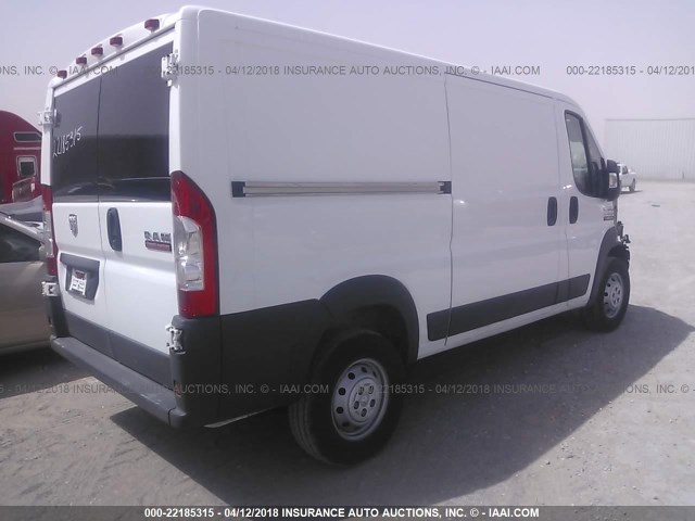 3C6TRVAG7HE526681 - 2017 RAM PROMASTER 1500 1500 STANDARD WHITE photo 4