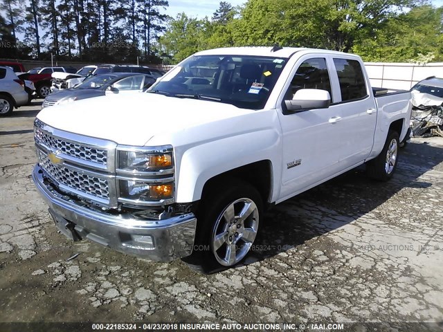 3GCPCREC7FG411963 - 2015 CHEVROLET SILVERADO C1500 LT WHITE photo 2