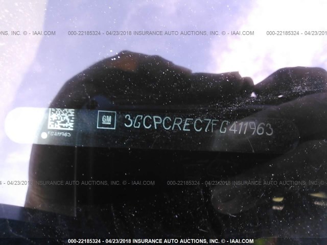 3GCPCREC7FG411963 - 2015 CHEVROLET SILVERADO C1500 LT WHITE photo 9