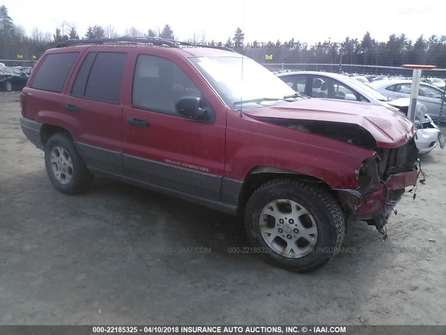 1J4GW48S8YC104279 - 2000 JEEP GRAND CHEROKEE LAREDO RED photo 1