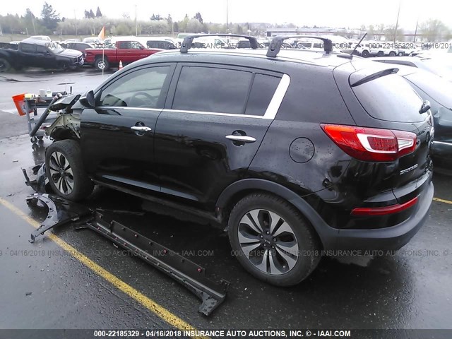 KNDPC3A65D7389466 - 2013 KIA SPORTAGE SX BLACK photo 3