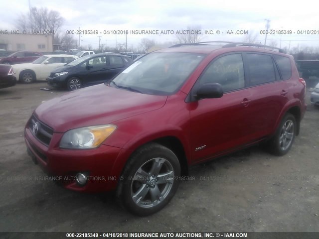 JTMBF32V79D006188 - 2009 TOYOTA RAV4 SPORT RED photo 2