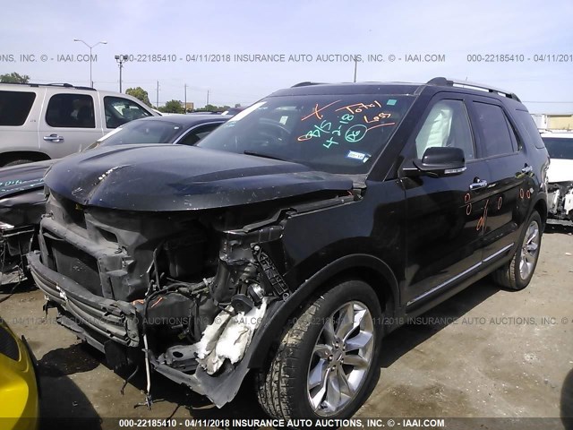 1FM5K7D89FGA02768 - 2015 FORD EXPLORER XLT BLACK photo 2