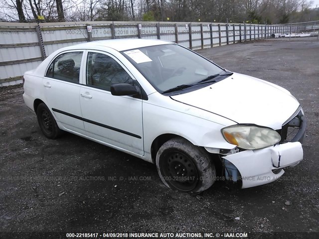 JTDBR32E932001584 - 2003 TOYOTA COROLLA CE/LE WHITE photo 1