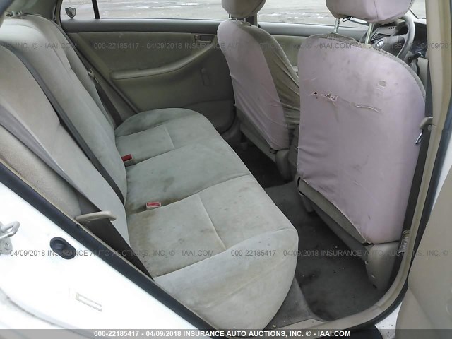 JTDBR32E932001584 - 2003 TOYOTA COROLLA CE/LE WHITE photo 8