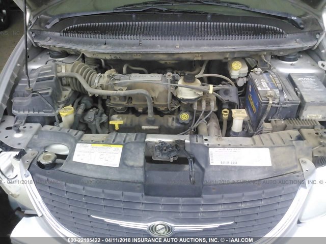 2C4GP54L93R246566 - 2003 CHRYSLER TOWN & COUNTRY LXI SILVER photo 10