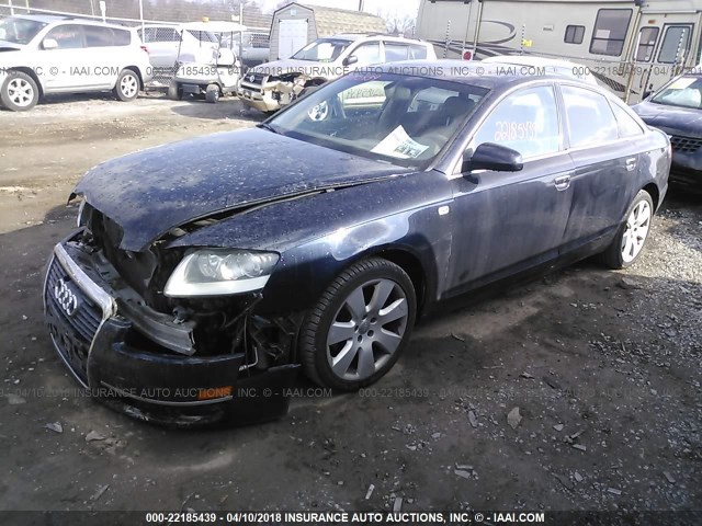 WAUDH74F46N129207 - 2006 AUDI A6 3.2 QUATTRO Dark Blue photo 2