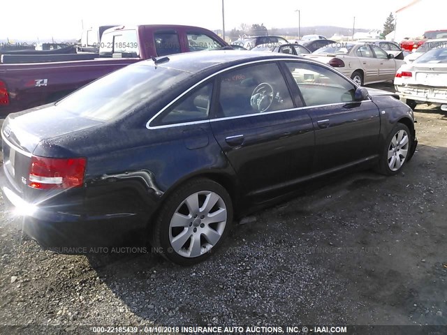 WAUDH74F46N129207 - 2006 AUDI A6 3.2 QUATTRO Dark Blue photo 4