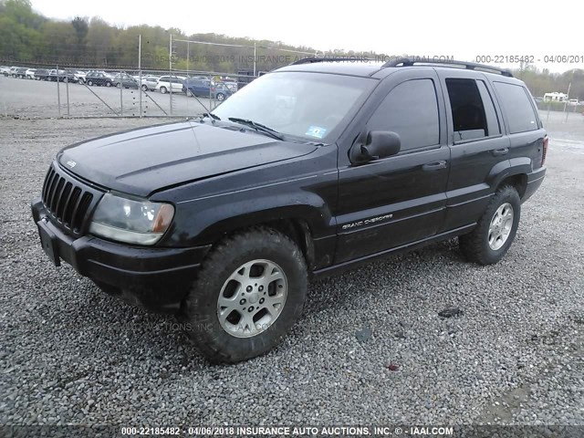 1J4GW38S82C228490 - 2002 JEEP GRAND CHEROKEE SPORT BLACK photo 2