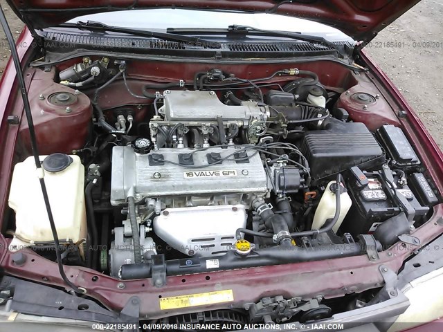 JT2AE09V1R0058760 - 1994 TOYOTA COROLLA DX BURGUNDY photo 10