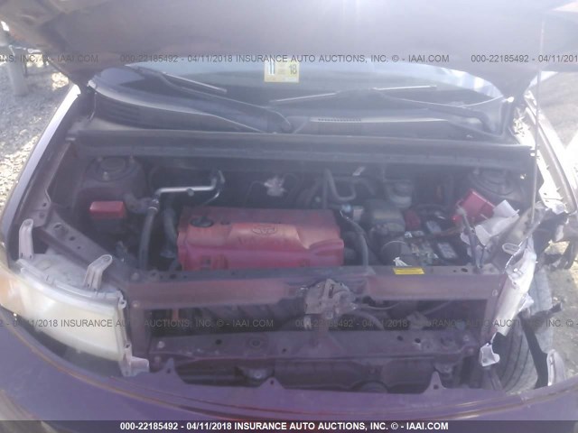 JTLKT324554012313 - 2005 TOYOTA SCION XB იასამნისფერი ფოტო 10