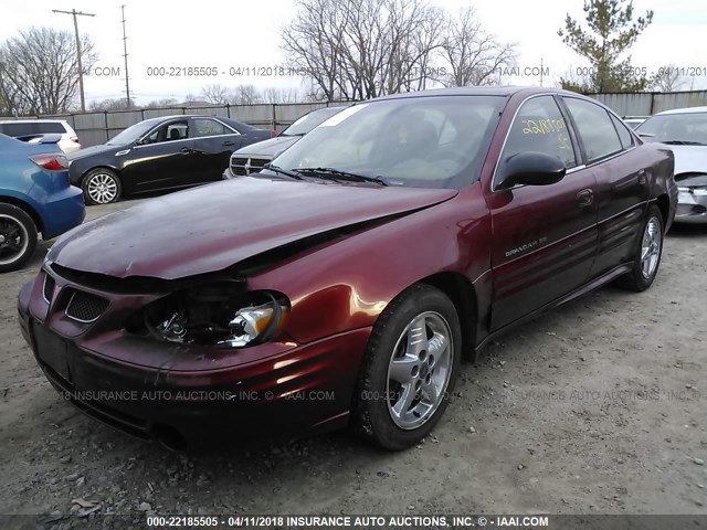 1G2NF52F12C152510 - 2002 PONTIAC GRAND AM SE1 MAROON photo 2