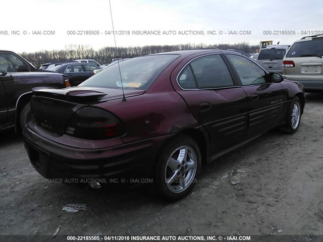 1G2NF52F12C152510 - 2002 PONTIAC GRAND AM SE1 MAROON photo 4