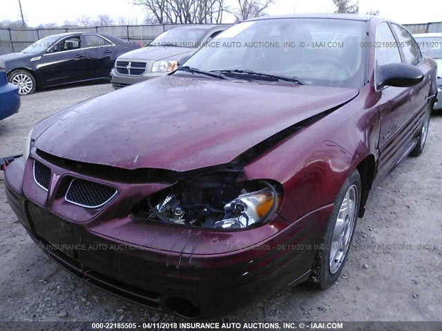 1G2NF52F12C152510 - 2002 PONTIAC GRAND AM SE1 MAROON photo 6