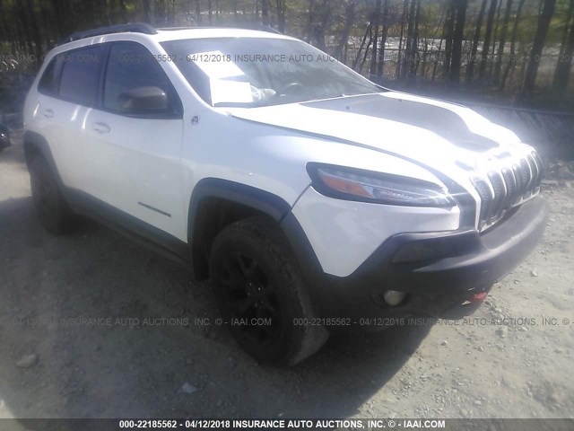 1C4PJMBS8EW216006 - 2014 JEEP CHEROKEE TRAILHAWK WHITE photo 1