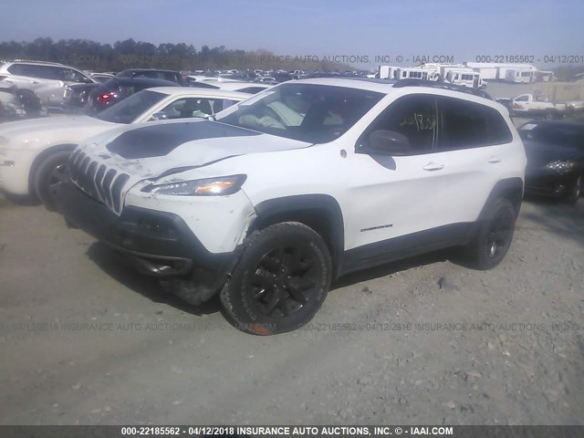 1C4PJMBS8EW216006 - 2014 JEEP CHEROKEE TRAILHAWK WHITE photo 2