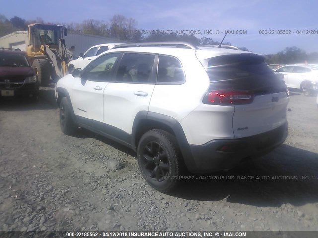 1C4PJMBS8EW216006 - 2014 JEEP CHEROKEE TRAILHAWK WHITE photo 3