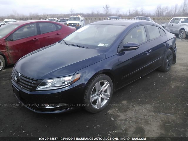 WVWAP7ANXDE510769 - 2013 VOLKSWAGEN CC SPORT BLUE photo 2