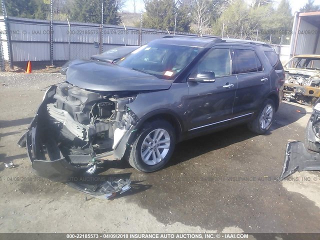 1FM5K8D82DGB27646 - 2013 FORD EXPLORER XLT GRAY photo 2