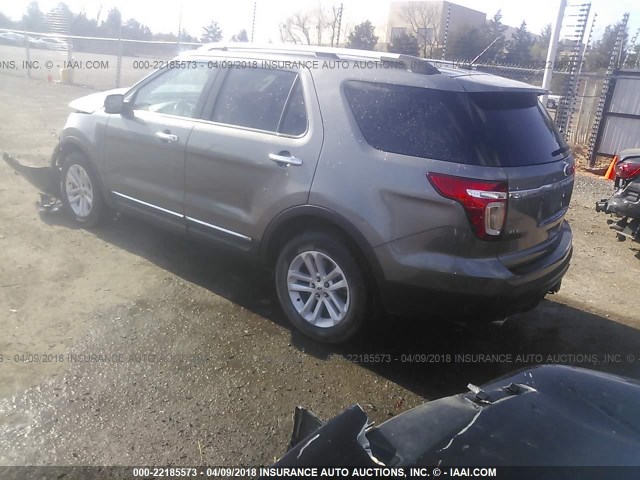 1FM5K8D82DGB27646 - 2013 FORD EXPLORER XLT GRAY photo 3