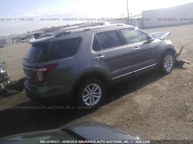 1FM5K8D82DGB27646 - 2013 FORD EXPLORER XLT GRAY photo 4