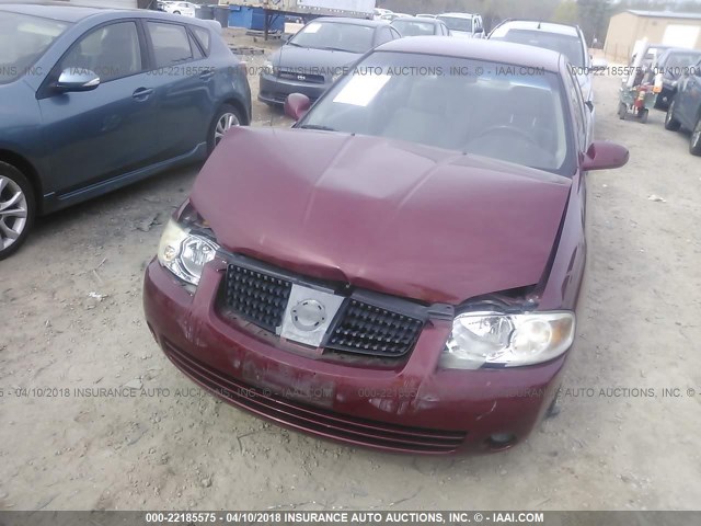 3N1CB51D24L864310 - 2004 NISSAN SENTRA 1.8/1.8S BURGUNDY photo 6