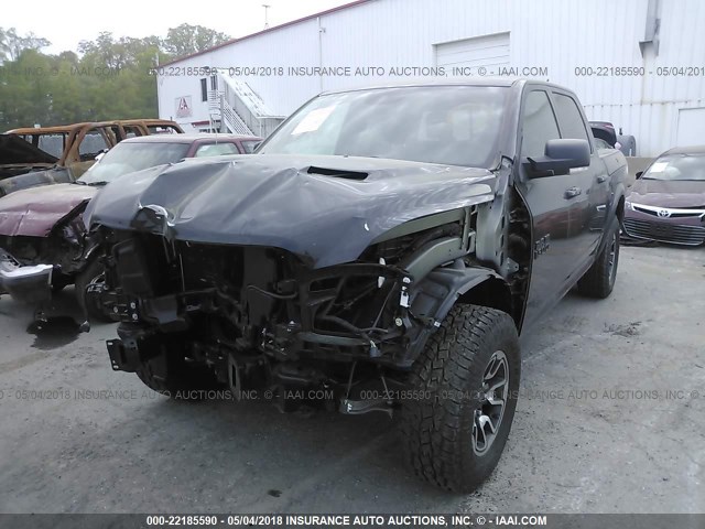 1C6RR7YT2JS235419 - 2018 RAM 1500 REBEL შავი ფოტო 2