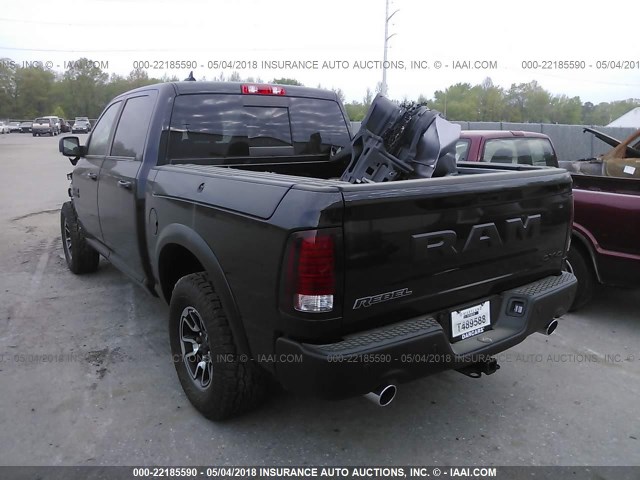 1C6RR7YT2JS235419 - 2018 RAM 1500 REBEL BLACK photo 3