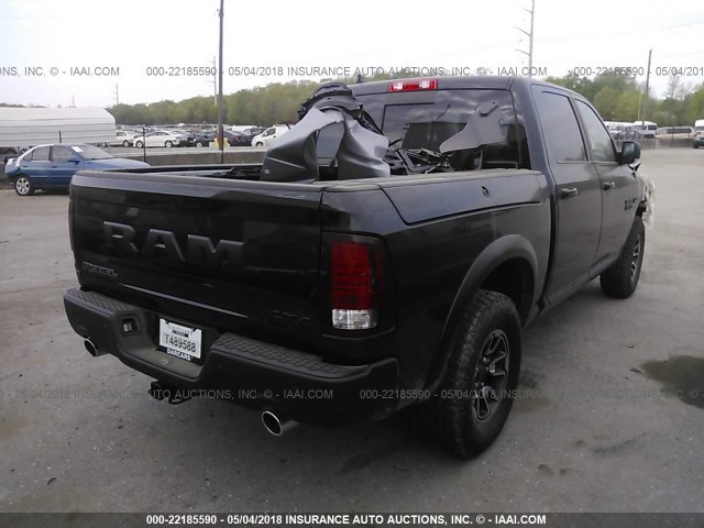1C6RR7YT2JS235419 - 2018 RAM 1500 REBEL შავი ფოტო 4
