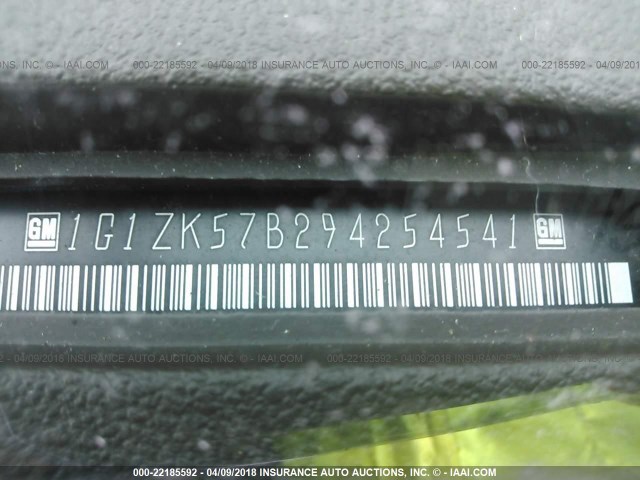 1G1ZK57B294254541 - 2009 CHEVROLET MALIBU LTZ 绿色 照片 9