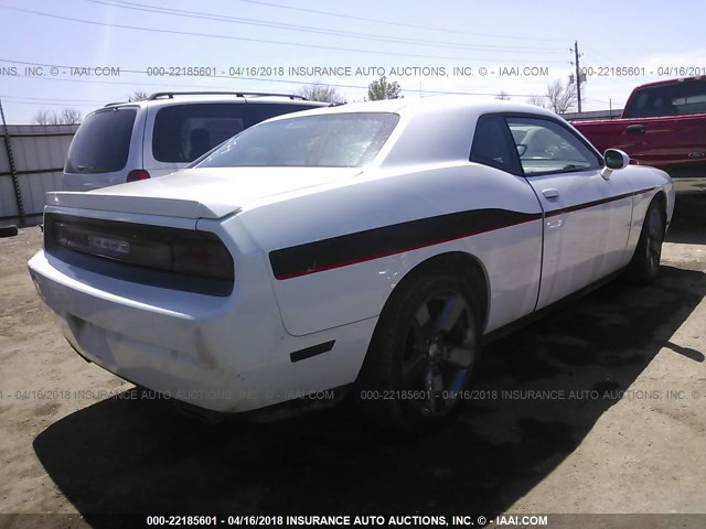 2C3CDYBT7EH160603 - 2014 DODGE CHALLENGER R/T WHITE photo 4