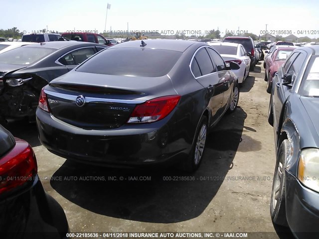 W04GN5EC3B1012036 - 2011 BUICK REGAL CXL GRAY photo 4