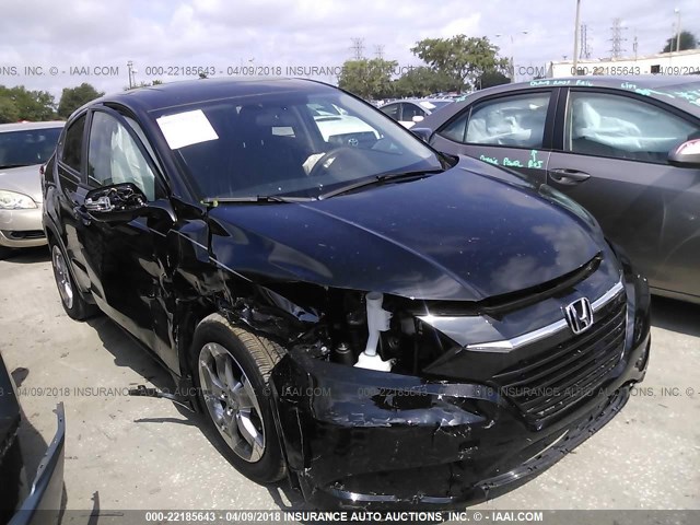 3CZRU5H53HM725460 - 2017 HONDA HR-V EX BLACK photo 1