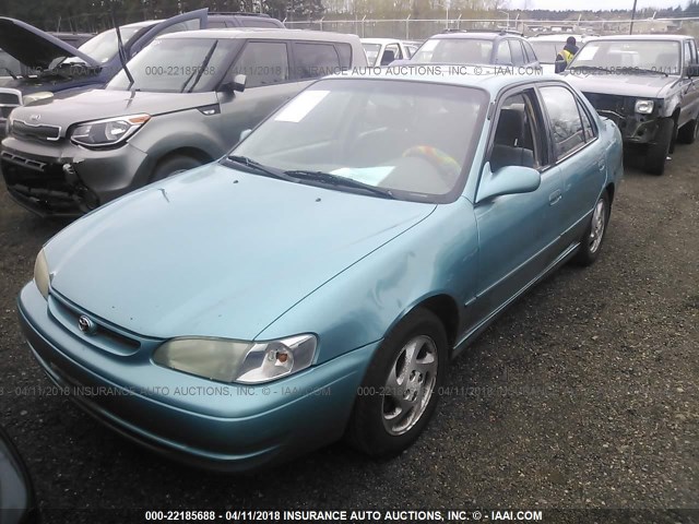 1NXBR18E2XZ210506 - 1999 TOYOTA COROLLA VE/CE/LE TURQUOISE photo 2